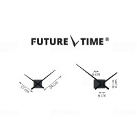 Dizajnové nástenné nalepovacie hodiny Future Time FT3000PI PINK